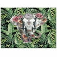 thumbnail image 2 of Area Rugs Indoor Non-Slip Rectangle Rug 2x3 Ft Vintage Animal Summer Plant Palm Leaves Elephant Ethnic Rug Rubber Backing Floor Mats Non Shedding Home Decor Carpet for Entryway Living Room, 2 of 8