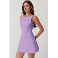 thumbnail image 3 of Vestido de tenis QINSEN Workout con pantalones cortos integrados color lavanda para mujer, 3 of 6