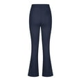 thumbnail image 5 of Up to 30% off Pants Women, Women's Sport Casual Solid Color Fashion Elastic Waist Button Pockect Yoga Pants Women High Waisted Pants (Dark Blue,M), 5 of 6