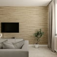 thumbnail image 2 of Concord 3D Wall Panels | Accent Wall Panels - Natural Oak | MDF Slat Planks | Wall Panels for Interior Wall Decor COS-037 (Pack of 18) 12.16 sqft, 2 of 5