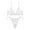 White, variant on Varsbaby Women's Unlined Wire-free Lace Bra See Through G-string Thongs Sets