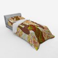 thumbnail image 3 of Ambesonne African Bedding Set 4 Pcs, Dancing Woman Hand Drawing, Queen, Green Red Yellow, 3 of 3