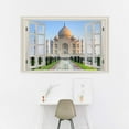 thumbnail image 1 of VWAQ - Taj Mahal Wall Art Decal 3D Window View Sticker Peel and Stick Scenic Mural - NWT16, 1 of 1
