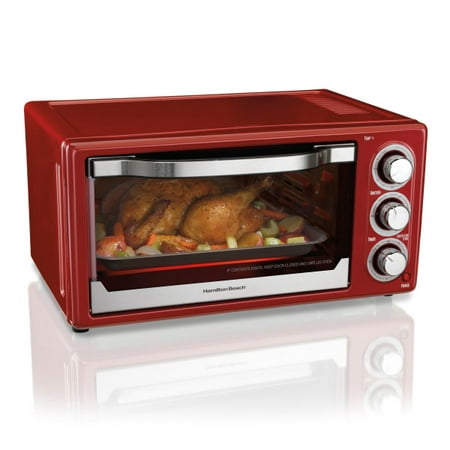 Hamilton Beach 6 Slice Toaster Convection/Broiler Oven | Red Model# (Best Toaster Oven For Powder Coating)
