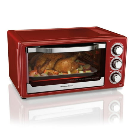 Hamilton Beach 6 Slice Toaster Convection/Broiler Oven | Red Model# (Best 6 Slice Toaster Oven)