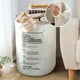 thumbnail image 3 of Cesta de ropa plegable grande con asa | Cesto para ropa sucia de tela de lino y algodón | Organizador de almacenamiento portátil y ligero para baño, dormitorio y armario, 3 of 6