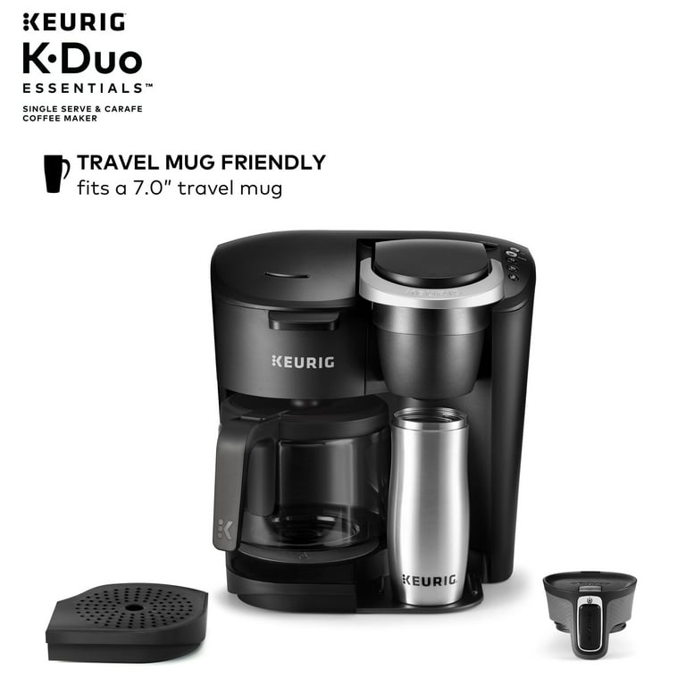 Keurig - K-Duo Plus 12-Cup Coffee Maker and Single Serve K-Cup Brewer - Black