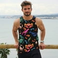 thumbnail image 6 of Gukieu Animals Under Water Print Men's Quick Dry Fitness Vest, Round Neck Sleeveless Fitness Bodybuilding Top-Large, 6 of 7