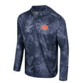 thumbnail image 2 of Men's Colosseum Navy Auburn Tigers Palms Printed Lightweight Quarter-Zip Hooded Top, 2 of 3