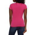 thumbnail image 2 of Womens Basic V Neck Short Sleeve Tee, 2 of 2