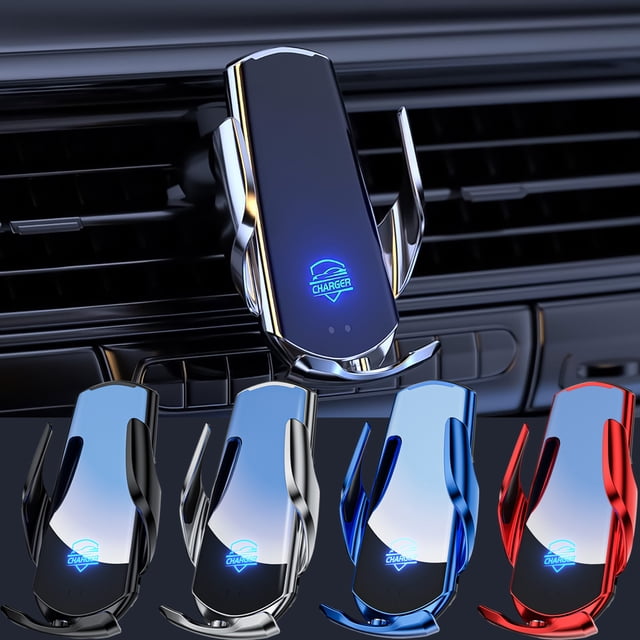 Car Wireless Magnetic Charger Automatic Open And Close 15W Fast Charging Intelligent Induction Scaling Electronic Control Telescoping Apply To All Mobile Phones,Black&friday Deals,Cyber&Monday Deals