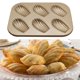 thumbnail image 5 of Olla antiadherente, bandeja para hornear pasteles de concha de 6 cavidades Bandeja para hornear antiadherente de chocolate, para hornear herramientas para hornear Ormromra 2033921-1, 5 of 9