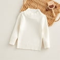 thumbnail image 2 of KAUOD Baby Boys Ribbed Knit Sweater Soft Stretchy Turtleneck Pullover Tops Clothes Toddler Cotton Plain Lined Sweater, 2 of 7