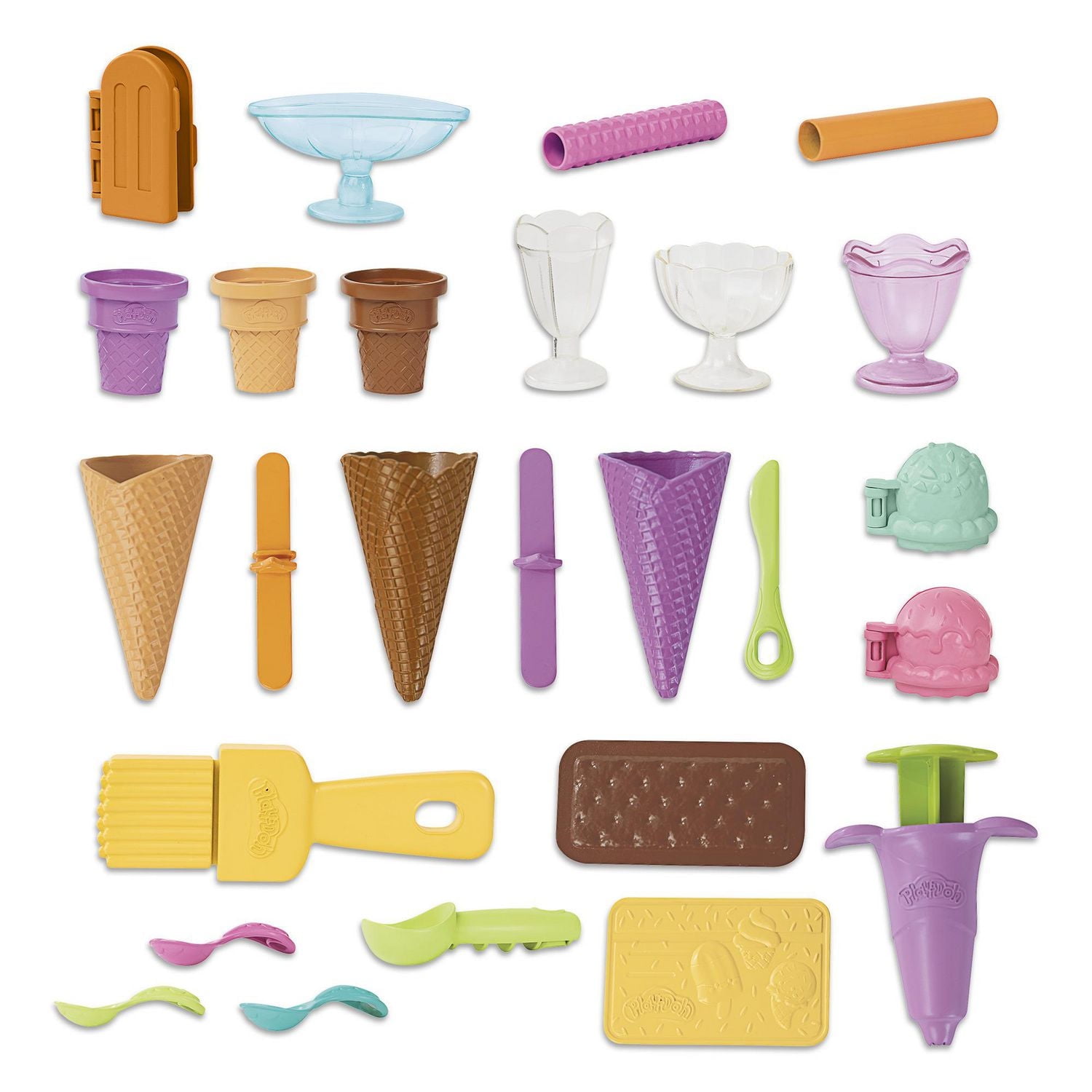 Play-Doh Kitchen Creations Ultimate Ice Cream Truck Playset with 27 Accessories, 12 Cans, Realistic Sounds