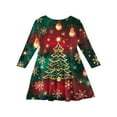 thumbnail image 3 of XEGLSBU Girls Christmas Dress Size 10 Velvet Girls' Printed Dress Christmas Dresses for Girls Size 16 Green Size 11-12years, 3 of 4