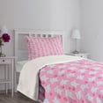 thumbnail image 5 of Ambesonne Animal Quilted Bedspread Set 2 Pcs, Girly Happy Animals, Twin Size, Pale Blue Pink, 5 of 6