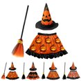 thumbnail image 4 of OJSFQUFP Halloween Cos Clothes Girls Witch Skirt with Witch Hat Child Tutu Skirt Cos Clothes Halloween Dress-Up, 4 of 7