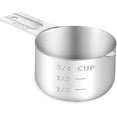 thumbnail image 1 of 3/4 Cup (180ml, 6oz) Stainless Steel Measuring Cups Measure Scoop for Cooking Baking Coffee, Dishwasher Safe, Metric and US Measurement, 1 of 7