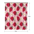 thumbnail image 5 of Strawberry Plants Fruit Flower Pink Pattern Shower Curtain 72"x84" ,Bathroom Decorative Shower Curtains Set with 12 Hooks,Modern Waterproof Washable Shower Curtain, 5 of 6