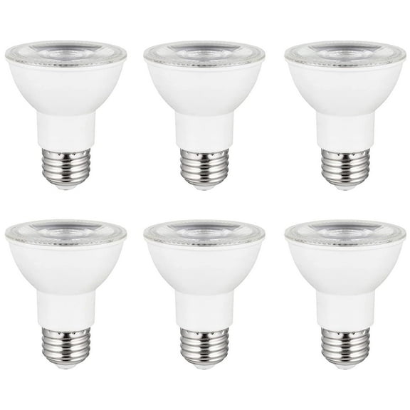 Diodesy- Pack of 6 PAR20/LED/8W/CRI90/50K PAR20 LED Long Neck Spotlight Bulb, 8 Watt (50W Halogen EQ), 5000K Bright White, CRI90, E26 Dimmable Indoor Outdoor Home Residential Wide Area Flood Light, UL