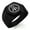 Black, variant on Stainless Steel Celtic Awen Arwen Three Rays Engraved Hexagon Crest Flat Top Biker Style Polished Ring