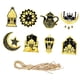 thumbnail image 4 of 8 piezas de adornos colgantes Eid para Ramadán, para bodas en el patio trasero Negro y oro, 4 of 9