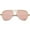 Matte Gold / Pink Mirror, variant on Rose Gold Pink Mirror Flat Lens Aviator Sunglasses 56mm Metal Frame Fashion