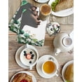 thumbnail image 4 of Sage Green Black Women Kitchen Dish Towels for Drying Dishes Set of 3, Spring Eucalyptus Leaves Waffle Weave Microfiber Hand Tea Bathroom Towels Quick Dry & Absorbent Towel 15.7x23.6, 4 of 7