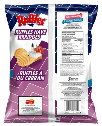 Ruffles All Dressed Flavored Potato Chips, 380g (3 Pack)