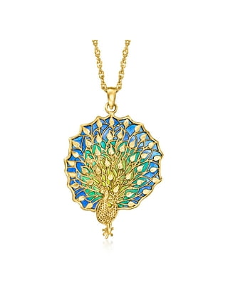 Peacock necklace gold discount
