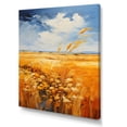 thumbnail image 2 of Designart "Golden Prairies Under a Bold Yellow and Blue Sky I" Landscape & Nature Canvas Wall Art, 2 of 5