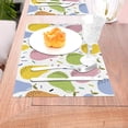 thumbnail image 5 of XMXT 1 Pcs Woven Placemats, Colorful Pear Hand Painting Stain Resistant Anti-Skid Placemat for Kitchen Table, 12 x 18 inches, 5 of 6
