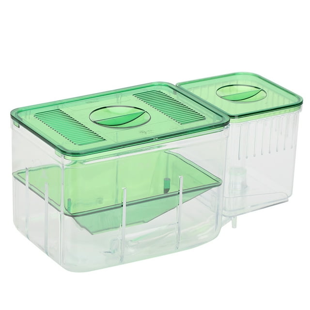 Caja de cría de tanques de peces de acuario, incubadora de aislamiento de doble capa para peces pequeños heridos y camarones