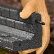GroundSmart Brickface Landscape Edging, 4 Gray Rubber Garden Edging Border, 48 pack