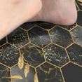 thumbnail image 2 of Marble Anti-Fatigue Kitchen Rug Set of 2 Black Gold Honeycomb Vintage Geometric Cushioned Kitchen Floor Standing Mat Waterproof Non-Slip Kitchen Mat and Rugs PVC Ergonomic Comfort Foam Rug, 2 of 6