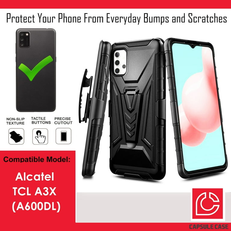 Capsule Case Compatible with Alcatel TCL A3X A600DL Military