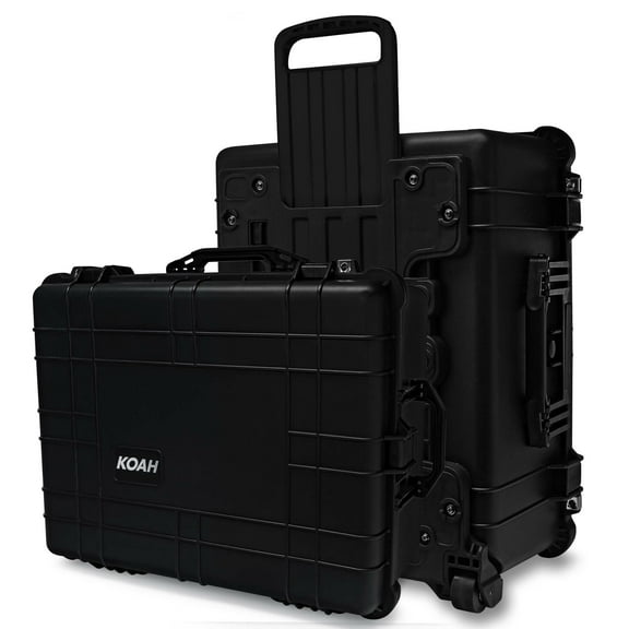 Koah Weatherproof Wheeled Hard Case with Customizable Foam (25 x 20 x 12 Inch)