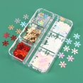 thumbnail image 3 of Copos de nieve de invierno con lentejuelas para decoración de uñas, copos de purpurina holográficos ahuecados, suministros de manicura, accesorios para uñas de Navidad, 3 of 4