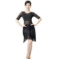 thumbnail image 2 of YM YOUMU Women Tassel Dance Dress Irregular Latin Tango Performance Dancewear, 2 of 4
