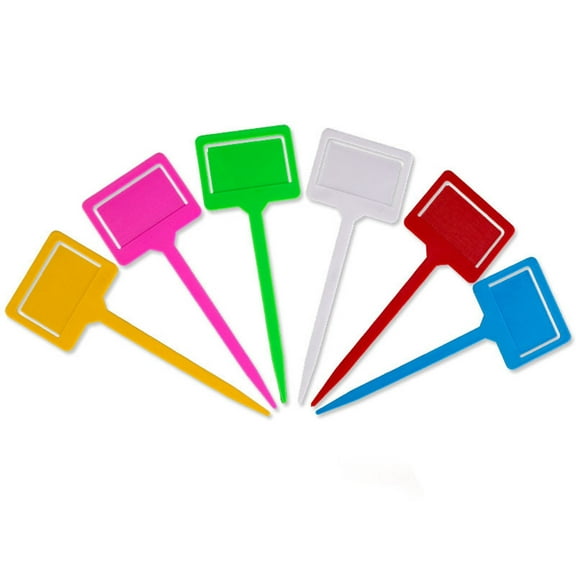 PRETXORVE Plant Labels, T-Type Plant Labels Plastic Plant Tags Nursery Garden Labels