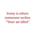thumbnail image 3 of CafePress - Irony Is When Someone Writes Your An Idiot, Quote, - Women's Dark Pajamas, 3 of 5