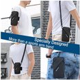 thumbnail image 5 of Phone Holder Arm Bands, Small Crossbody Shoulder Holsters Bag with Arm Band, Fits iPhone and All Cell Phones, Use for Running, Walking, Hiking & Biking (Plus Size,Black), 5 of 8