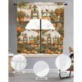 thumbnail image 2 of Orange Pumpkins Fall Swag Curtains for Living Room/Bedroom Windows, Thanksgiving Botanical Floral Pastoral Kitchen Curtains and Valances Set 36 Inch Length, Swags Valance Curtain Panels, 2 of 5
