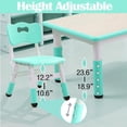 thumbnail image 4 of Para niños' mesa y sillas set - para niños pequeños-height adjustable escritorio con superficie con grafiti para 6 asientos, 4 of 5