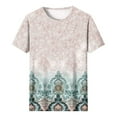 thumbnail image 4 of FamilyThread Womens Graphic Tees Fashion Short Sleeve Crew Neck Summer Tops Vintage Printed Loose Casual T Shirts, 4 of 5