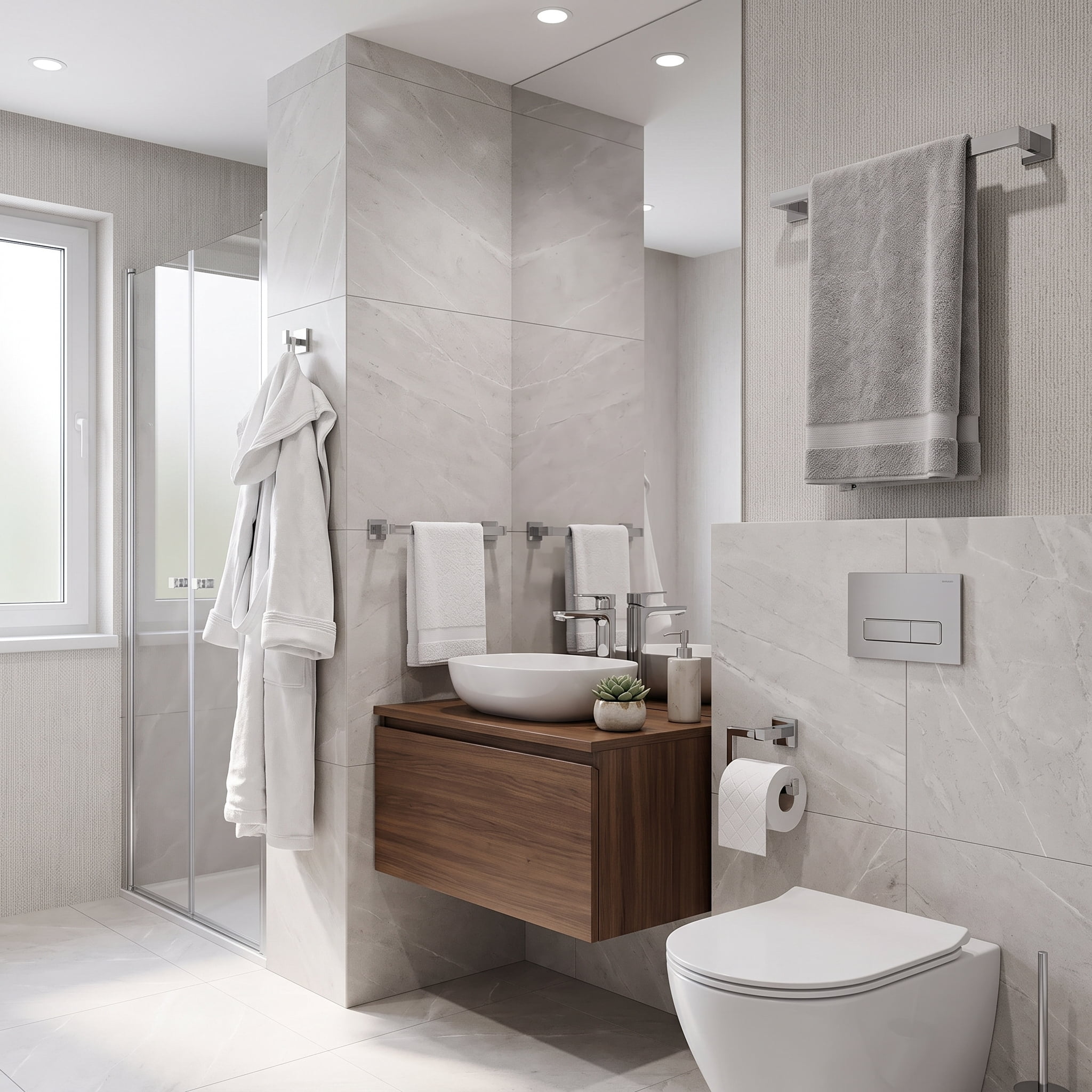 4 Piece Bathroom Hardware Set
