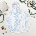 thumbnail image 5 of Unisex Floral Hibiscus Carolina Blue Fleece Hawaiian Pullover Hoodie Beach Sweatshirt, 5 of 11