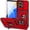 Red, variant on HCTian for Moto G Stylus 5G 2023 Case, Silver w/ Slide Camera Military-Grade, Shock Absorption, Kickstand, Magnetic Ring Holder, Protective Phone Case