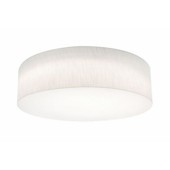ANF2432MB-LW AFX Anton - Drum Flush Mount In Modern Style-7.5 Inches Tall and 24 Inches Wide-Linen White Finish-Incandescent Lamping Type