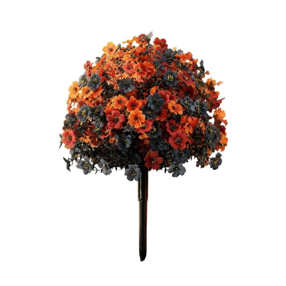 DefiDgd Halloween Faux Plant Bush Garden Stake with Spooky Eyeball Ornaments,Outdoor Plant Pick for Halloween Lawn Patio Front Porch Party Holiday Home Decoration(D)